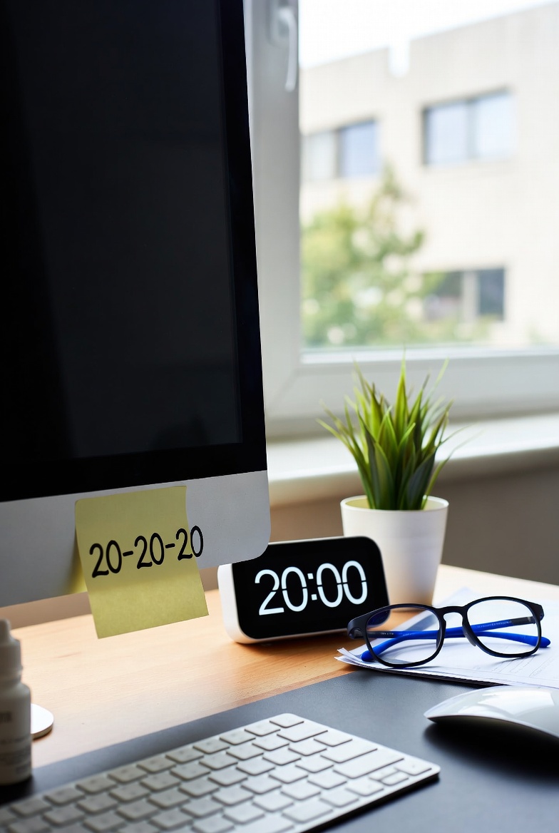 Person looking out a window taking a screen break